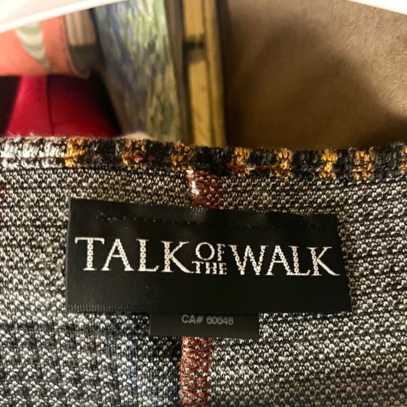 🏷️ talk of the walk • gray multicolor circle dot abstract knit pullover sweater - Picture 13 of 14